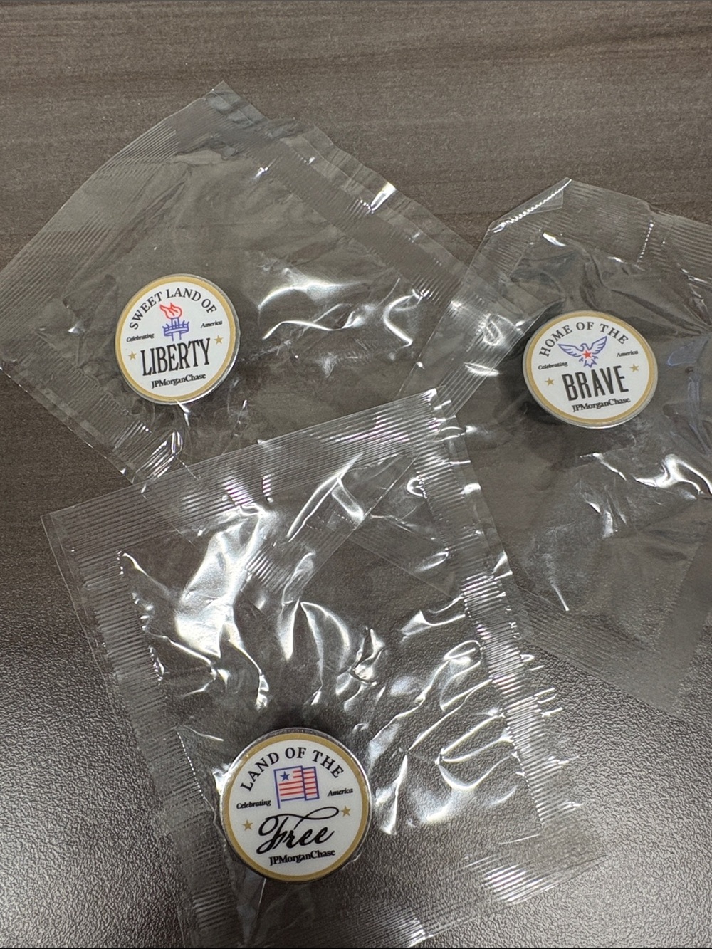 Patriotic Liberty & Brave Collectible Pin Set — White, Blue, Red